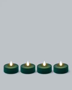 LED-Teelichter in Samt-Optik, 4tlg.