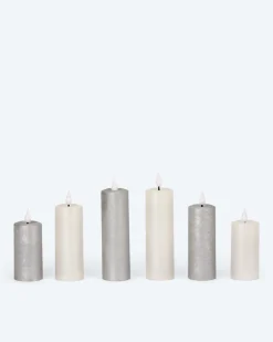 LED-Votivkerzen mit Touch-Flammen, 6tlg.