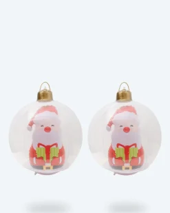 LED-Weihnachtskugeln, 2tlg.