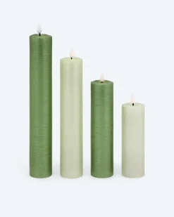 LED-XXL-Kerzen mit Touch-Flammen, 4tlg.