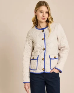Leicht-Steppjacke mit Kontrasteinfassung