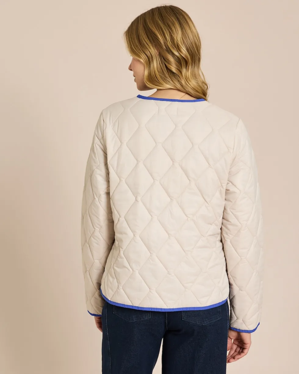 Leicht-Steppjacke mit Kontrasteinfassung