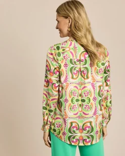 Longbluse mit Exklusivdruck