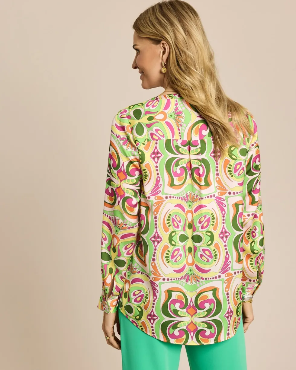 Longbluse mit Exklusivdruck