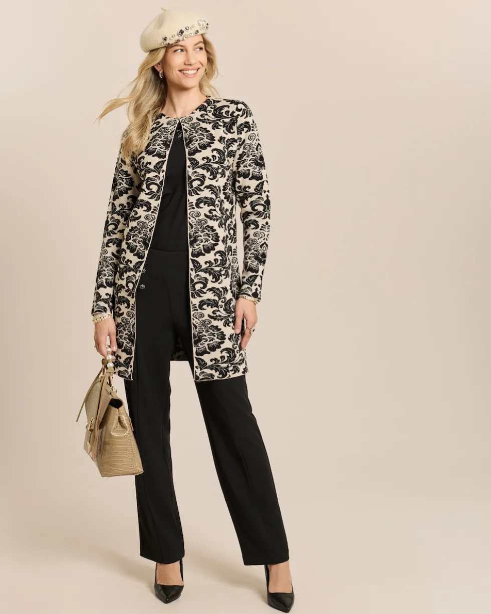 Longcardigan mit Ornament