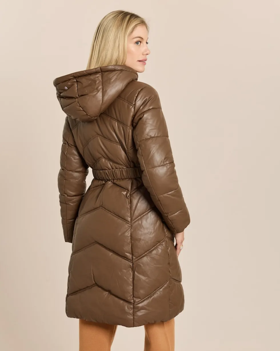 Longjacke gesteppt mit Webpelz