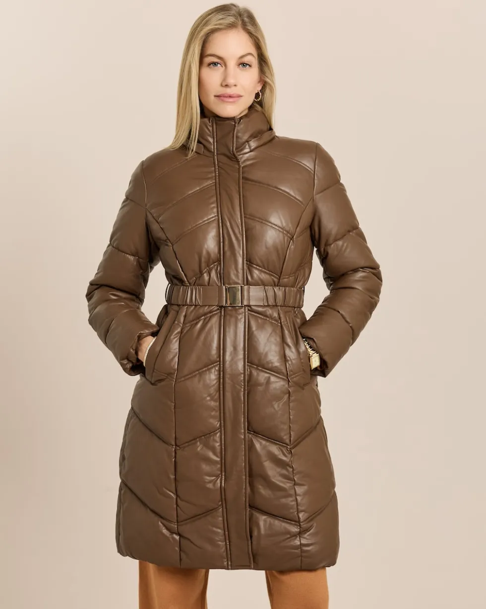 Longjacke gesteppt mit Webpelz