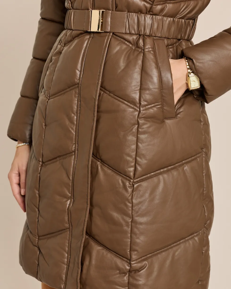 Longjacke gesteppt mit Webpelz