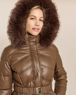 Longjacke gesteppt mit Webpelz