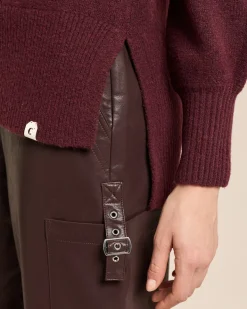 Longpullover mit Kapuzenschal