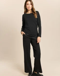 Longshirt mit Spitzensaum