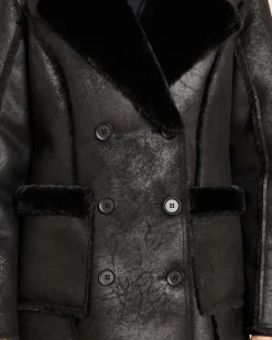 Mantel in Lammfellimitat