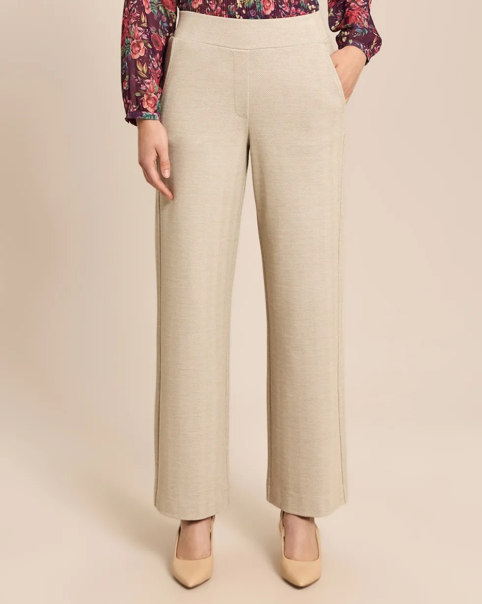Marlenehose aus Strukturstoff