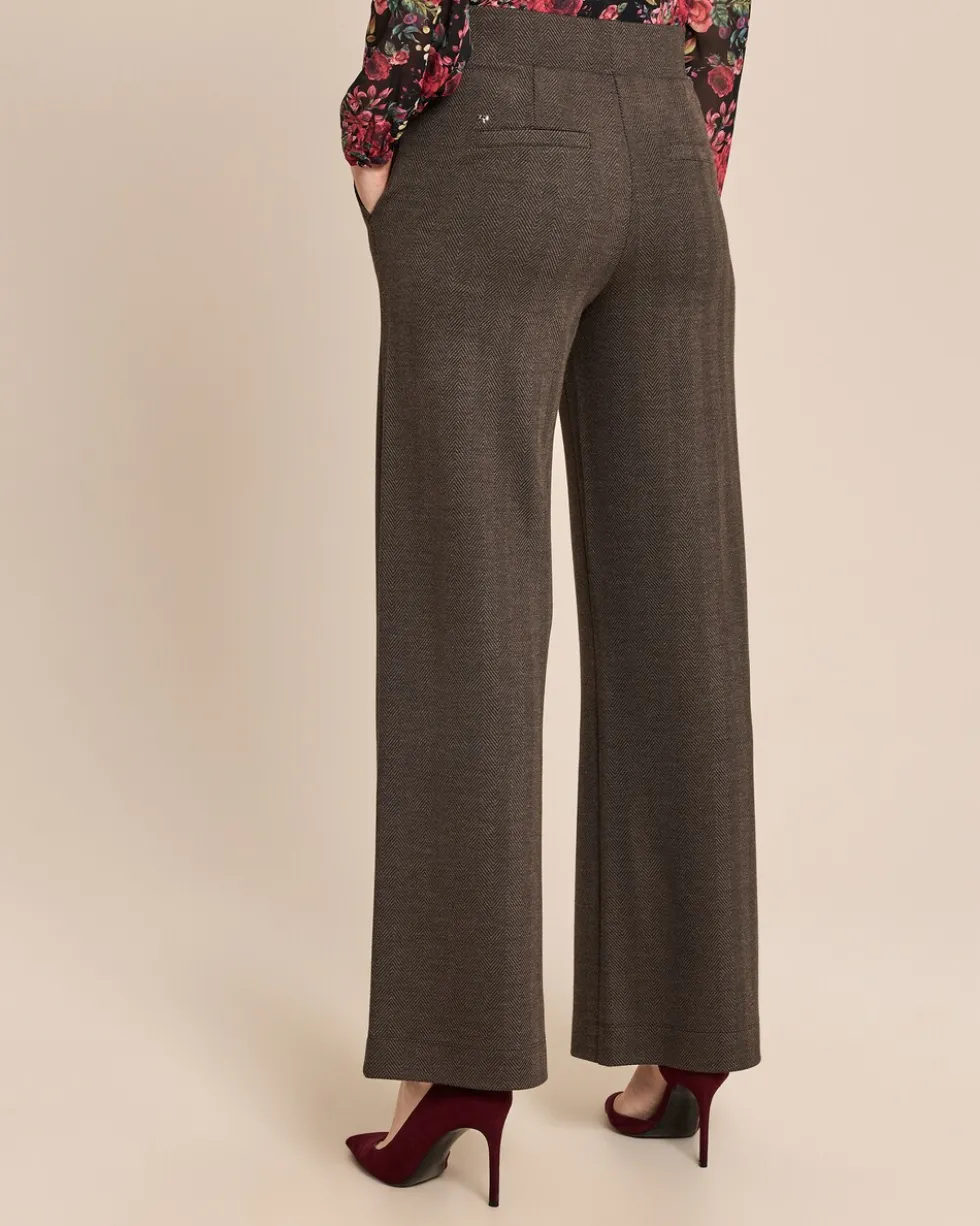 Marlenehose aus Strukturstoff
