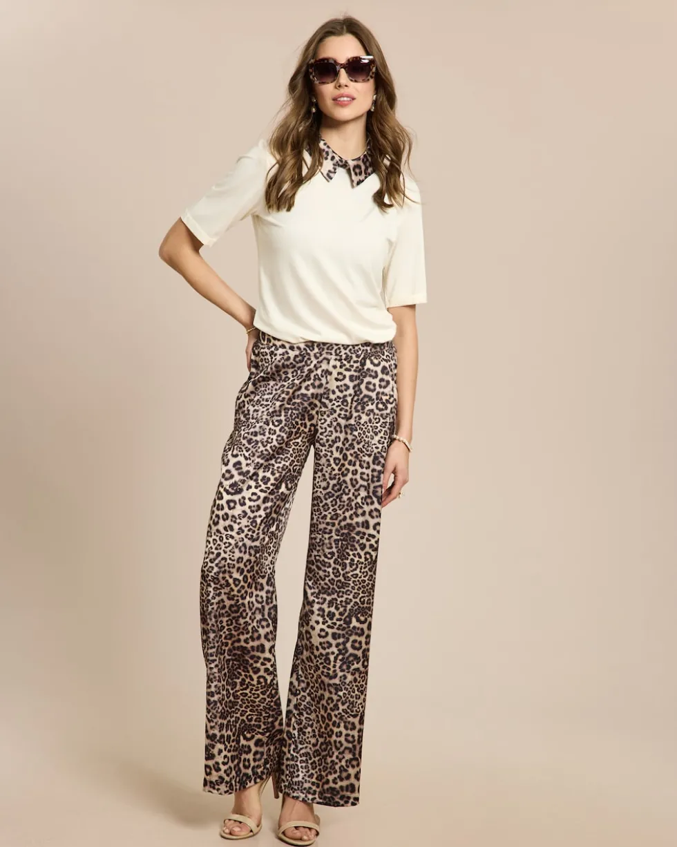 Marlenehose mit Animaldruck