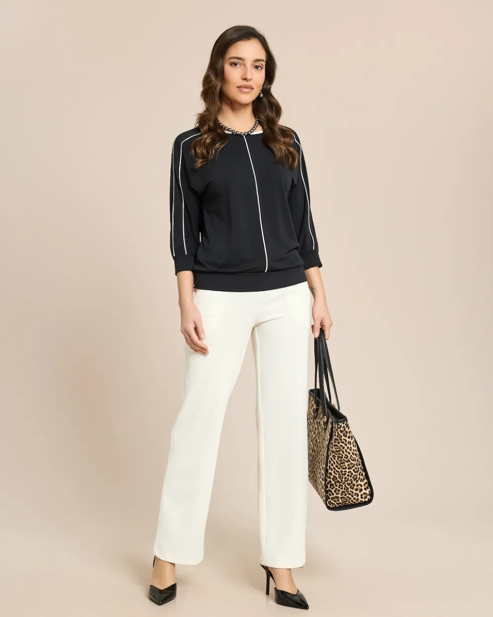 Marlenehose Waffelpique-Optik
