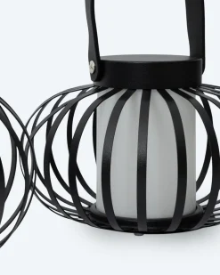 Metalllaternen mit LED-Kerze, 2tlg.