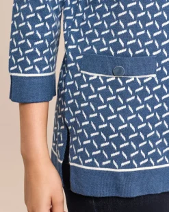 Midi-Pullover Jacquard-Strick