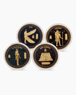 Münz-Set Ägypten vergoldet, 4tlg.
