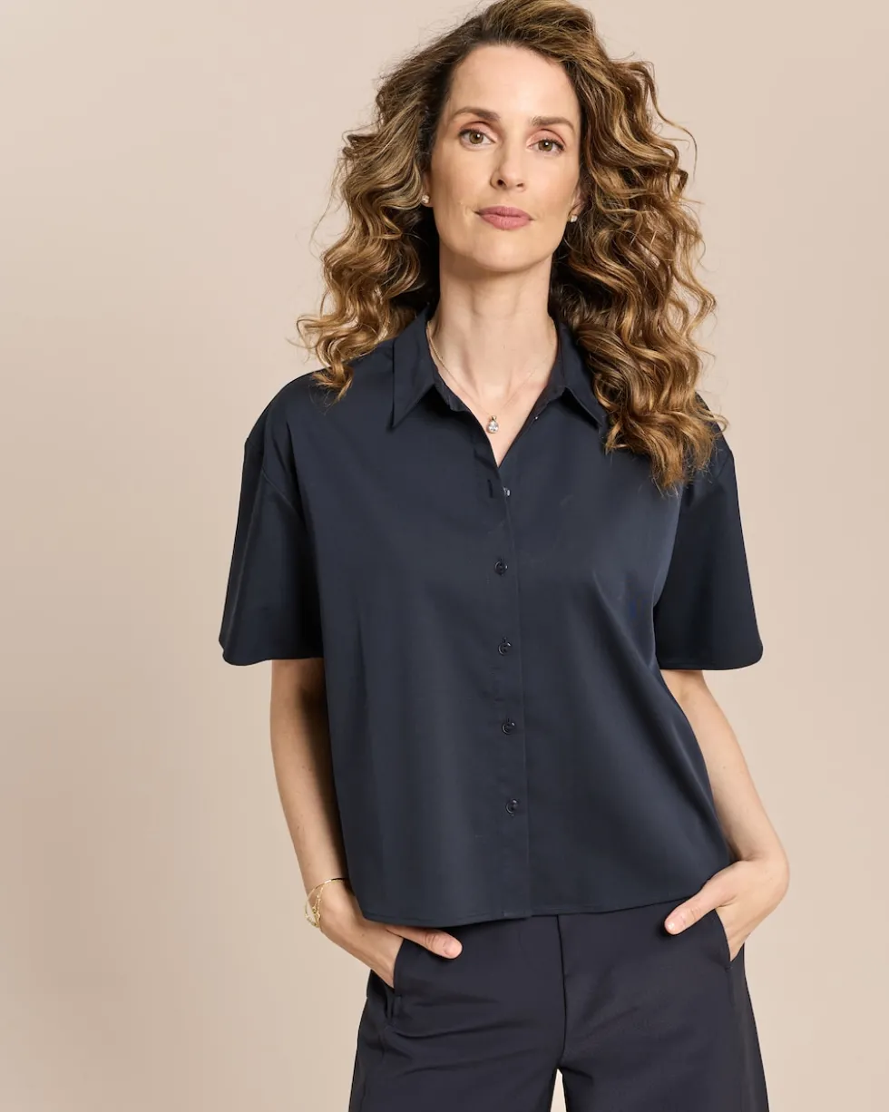 Modalstretch Bluse kurzarm
