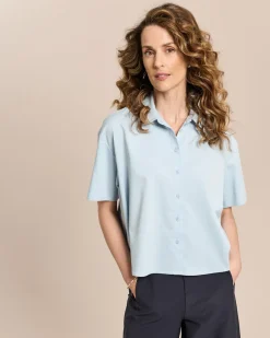 Modalstretch Bluse kurzarm