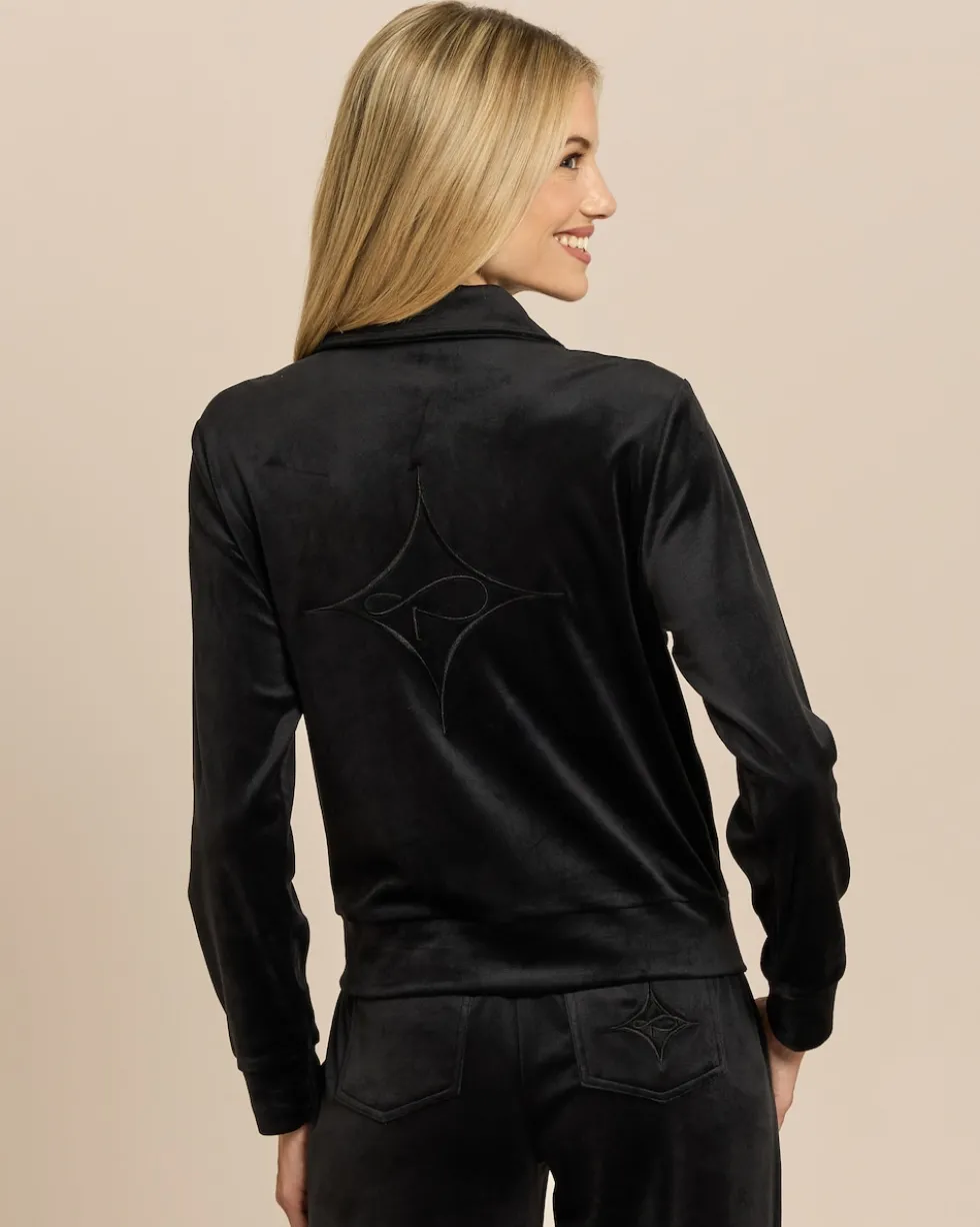 Nickijacke mit Logostickerei