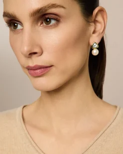 Ohrclipstecker mit MK-Perle 12 mm & Zirkonia