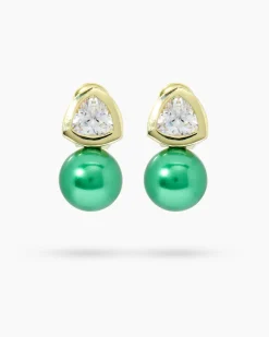 Ohrclipstecker mit MK-Perle 12 mm & Zirkonia