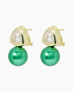 Ohrclipstecker mit MK-Perle 12 mm & Zirkonia