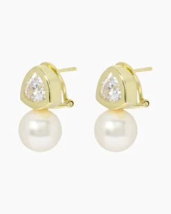 Ohrclipstecker mit MK-Perle 12 mm & Zirkonia