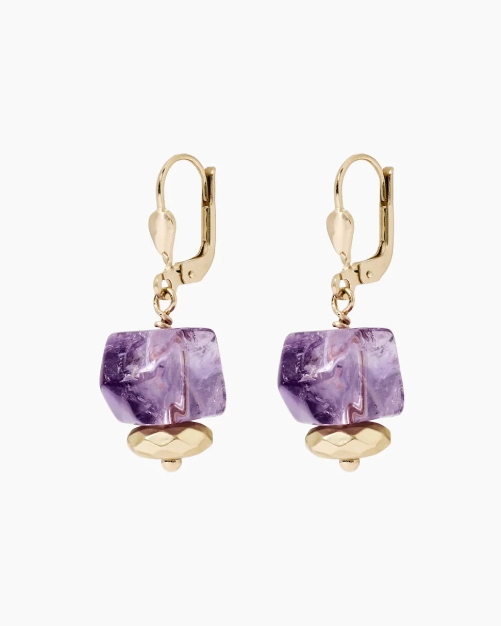 Ohrhänger mit Amethyst & Hämatit