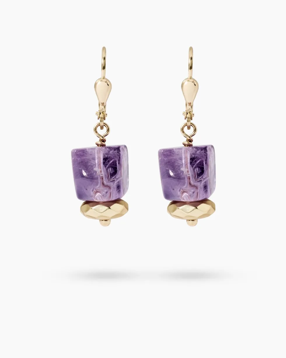 Ohrhänger mit Amethyst & Hämatit