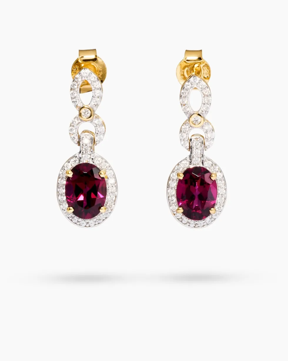 Ohrstecker mit Rhodolith