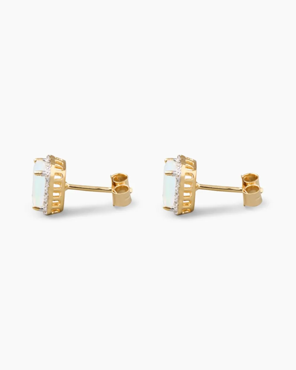 Ohrstecker mit äthiopischem Opal & Zirkon