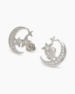 Ohrstecker "Mond & Sterne" mit Zirkonia