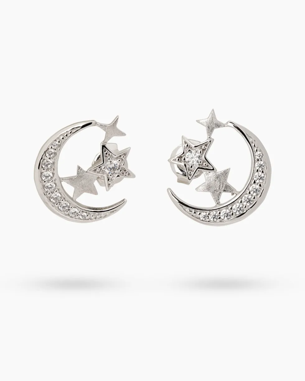 Ohrstecker "Mond & Sterne" mit Zirkonia