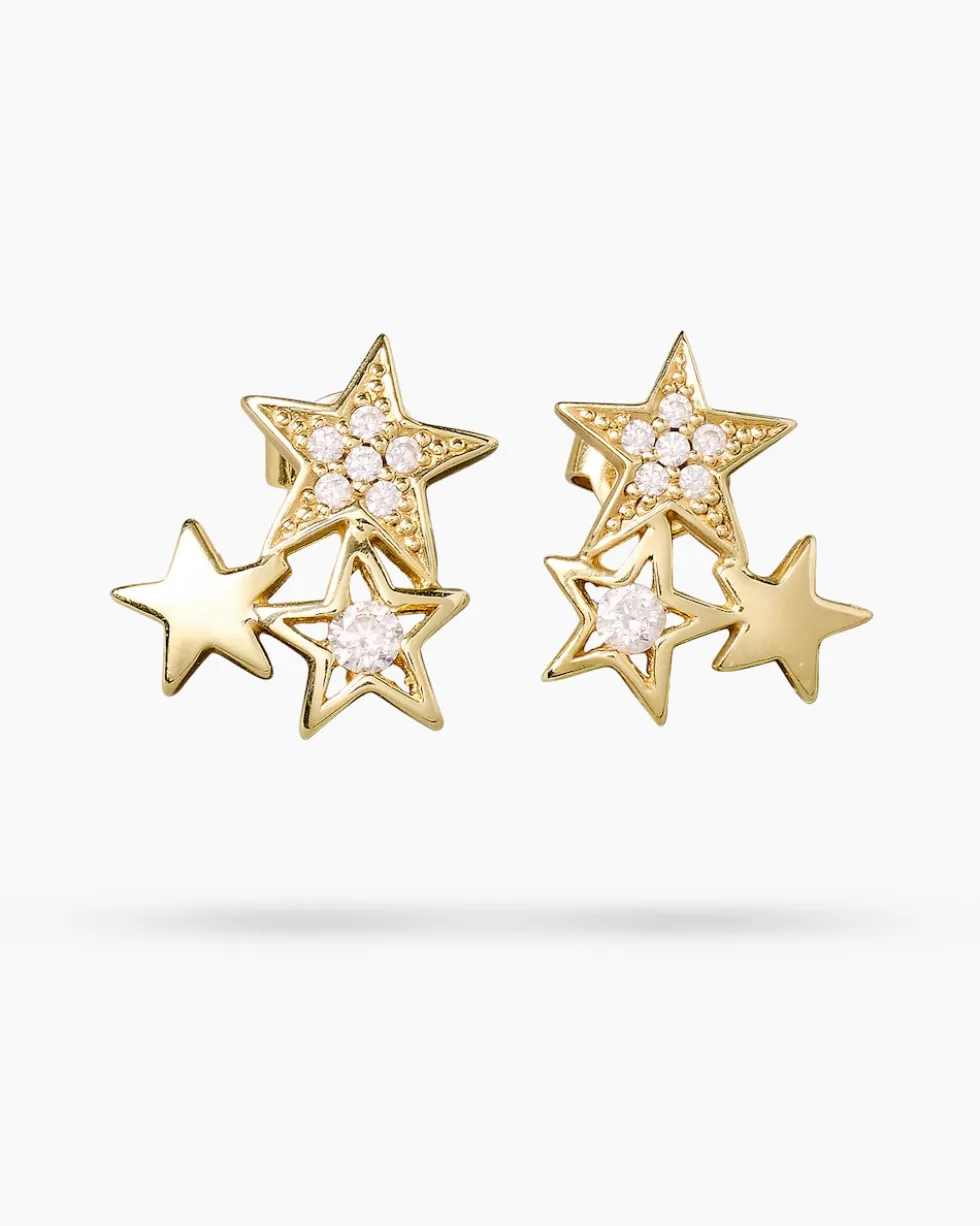 Ohrstecker "Stern" mit Zirkonia