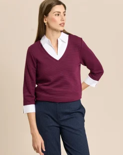 Ottoman-Shirt mit Blusenkragen