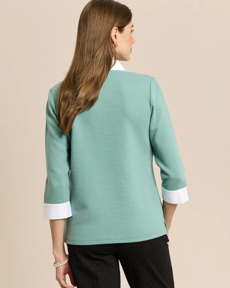 Ottoman-Shirt mit Blusenkragen