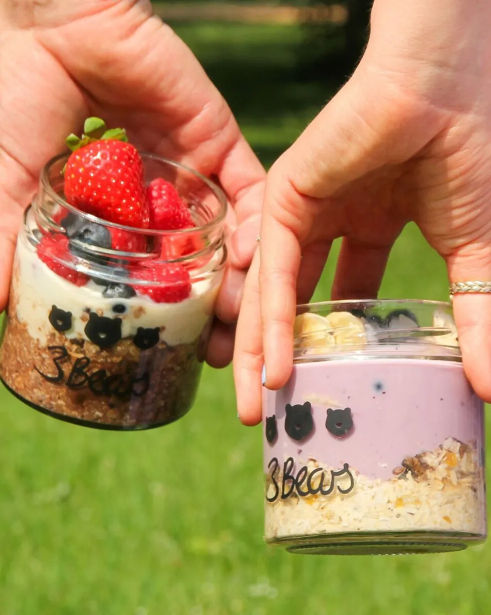 Overnight Oats im Glas, 3er-Set