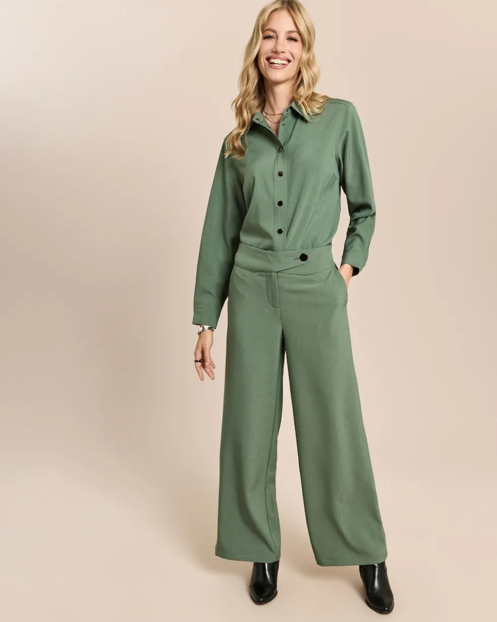 Overshirt mit Glanznadelstreifen