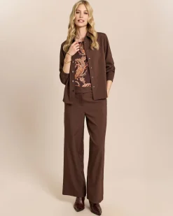 Overshirt mit Glanznadelstreifen