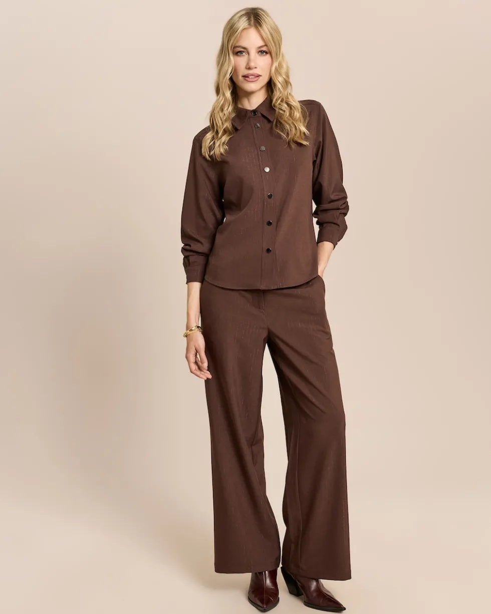 Overshirt mit Glanznadelstreifen