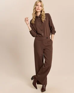 Overshirt mit Glanznadelstreifen