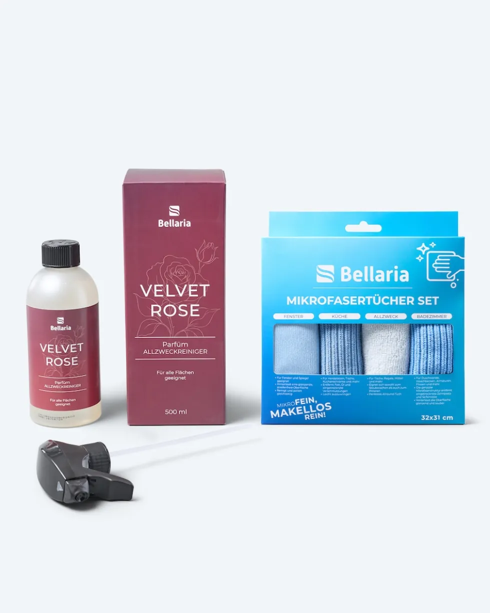 Parfüm-Reiniger + Mikrofasertücher, 5tlg.