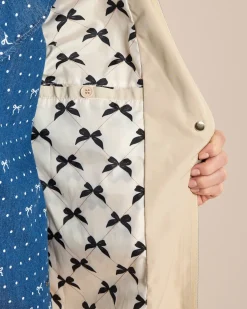 Parka-Jacke mit floralem Besatz