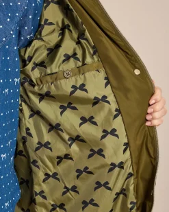 Parka-Jacke mit floralem Besatz