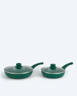 Pfanne + Glasdeckel, 2tlg.