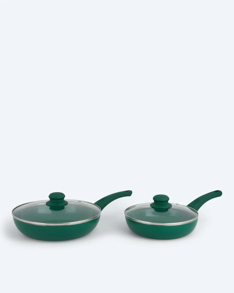 Pfanne + Glasdeckel, 2tlg.