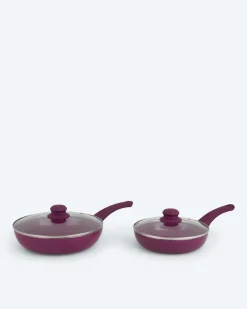 Pfanne + Glasdeckel, 2tlg.